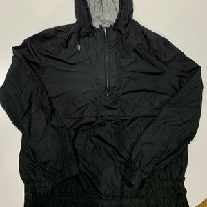 Abercrombie & Fitch Black Half-Zip Anorak Windbreaker with Pocket (Size M)